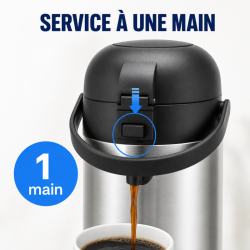 Cafetière Thermos à Pompe 5 L Inox — Airpot Buffet