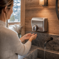 Automatický sušič rúk s nerezovým výtokom 2300 W — 45 dB