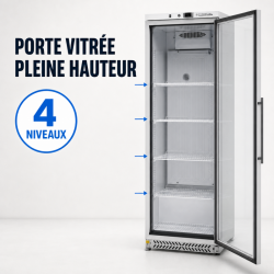 Armoire Réfrigérée Positive Vitrée 380 L 0/+8°C