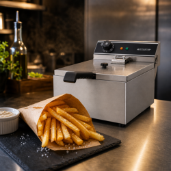 Friteza Profesionálna 10 L 3000 W Inox — Termostat