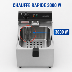Friteza Profesionálna 10 L 3000 W Inox — Termostat