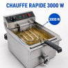 Friteza Profesionálna 13 L 3000 W s Odtokom - Inox
