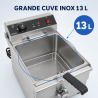 Friteza Profesionálna 13 L 3000 W s Odtokom - Inox
