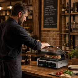 Gril Panini Pro 2200 W Ryhovaný 340x220 mm Inox