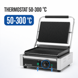 Gril Panini Pro 2200 W Ryhovaný 340x220 mm Inox