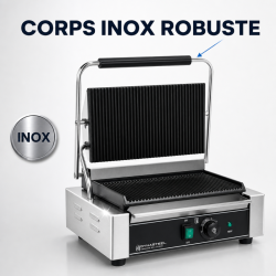 Gril Panini Pro 2200 W Ryhovaný 340x220 mm Inox