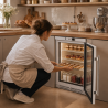 Mini chladnička so sklenenými dverami 170 L 0/+8 °C - Dynasteel