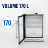 Mini chladnička so sklenenými dverami 170 L 0/+8 °C - Dynasteel