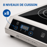 Plaque Induction Pro 3500 W 8 Niveaux Minuteur | Dynasteel