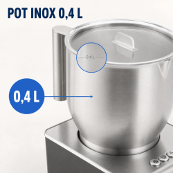 Mousseur à Lait 0,4 L 650 W Inox – Dynasteel