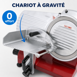 Gravitačná krájačka na šunku 250 mm 150 W Hliník