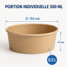 Miska na šalát Kraft 500 ml Ø 150 mm — Sada 300