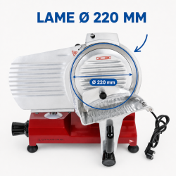 Trancheuse à Jambon à Gravité Ø 220 mm 120 W Rouge