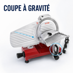 Trancheuse à Jambon à Gravité Ø 220 mm 120 W Rouge