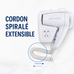 Wall-Mounted Hair Dryer 1100 W White — Hotel & Spa