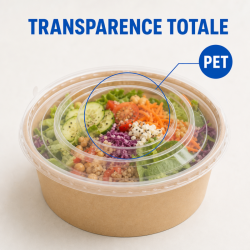 PET veko Ø 165 mm pre šalátovú misku 1300 ml - x300