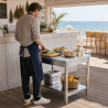 Stôl Inox 800x600 mm s dolnou policou — Pro