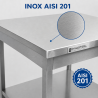 Stôl Inox 1200x700 mm s dolnou policou — Pro CHR