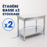 Stôl Inox 1200x700 mm s dolnou policou — Pro CHR
