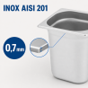 Bac Gastro GN 1/6 Inox Hĺbka 200 mm - 3,4 L