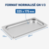 Bac Gastro GN 1/3 Inox 20 mm - Kompatibilné s umývačkou riadu