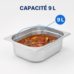 Bac Gastro GN 2/3 Inox 9 L - Hĺbka 100 mm