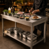 Table Inox 1600 x 600 mm avec Étagère Basse — AISI 201