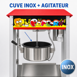 Profesionálny stroj na popcorn 1400 W — Nerezová nádoba