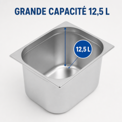Bac Gastro GN 1/2 Inox Hĺbka 200 mm 12,5 L