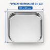 Bac Gastro GN 2/3 Inox — 40 mm, 3 L, Lave-Vaisselle