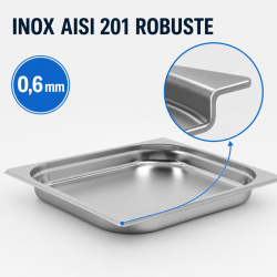Bac Gastro GN 2/3 Inox — 40 mm, 3 L, Umývačka riadu