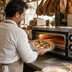 Perforovaný plech na pizzu Ø 280 mm Hliník — Dynasteel