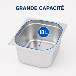 Bac Gastro GN 2/3 Inox 18 L - Hĺbka 200 mm