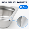Bac Gastro GN 1/9 Inox - Hĺbka 65 mm - 0,6 L