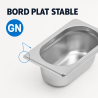 Bac Gastro GN 1/9 Inox - Hĺbka 65 mm - 0,6 L