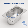 Bac Gastro GN 1/9 Inox - Hĺbka 65 mm - 0,6 L