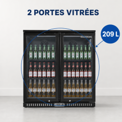 Arrière-Bar Chladený 209 L 2 Sklenené Dvere — Vetraný