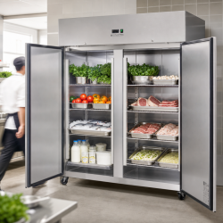 Pozitívna chladnička 1400 L Inox GN 2/1 – 2 dvere
