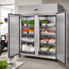 Pozitívna chladnička 1400 L Inox GN 2/1 – 2 dvere