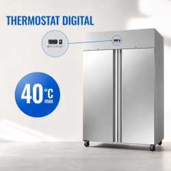 Pozitívna chladnička 1400 L Inox GN 2/1 – 2 dvere