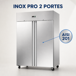 Pozitívna chladnička 1400 L Inox GN 2/1 – 2 dvere