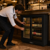 Chladiaci zadný bar 212 L 2 posuvné dvere čierne