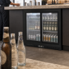 Chladiaci zadný bar 212 L 2 posuvné dvere čierne