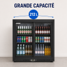 Chladiaci zadný bar 212 L 2 posuvné dvere čierne