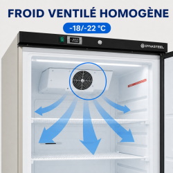 Mraznička z nehrdzavejúcej ocele 510 L Ventilovaná -18/-22 °C