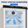 Mraznička z nehrdzavejúcej ocele 510 L Ventilovaná -18/-22 °C