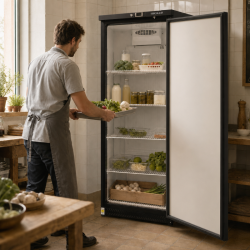 Armoire Réfrigérée Positive 376 L Noire 0/+8 °C