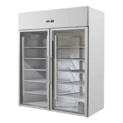 Pozitívna chladnička 1400 L 2 sklenené dvere GN 2/1