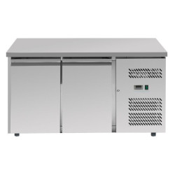 Table Réfrigérée Positive 2 Portes 228 L Ventilée Inox
