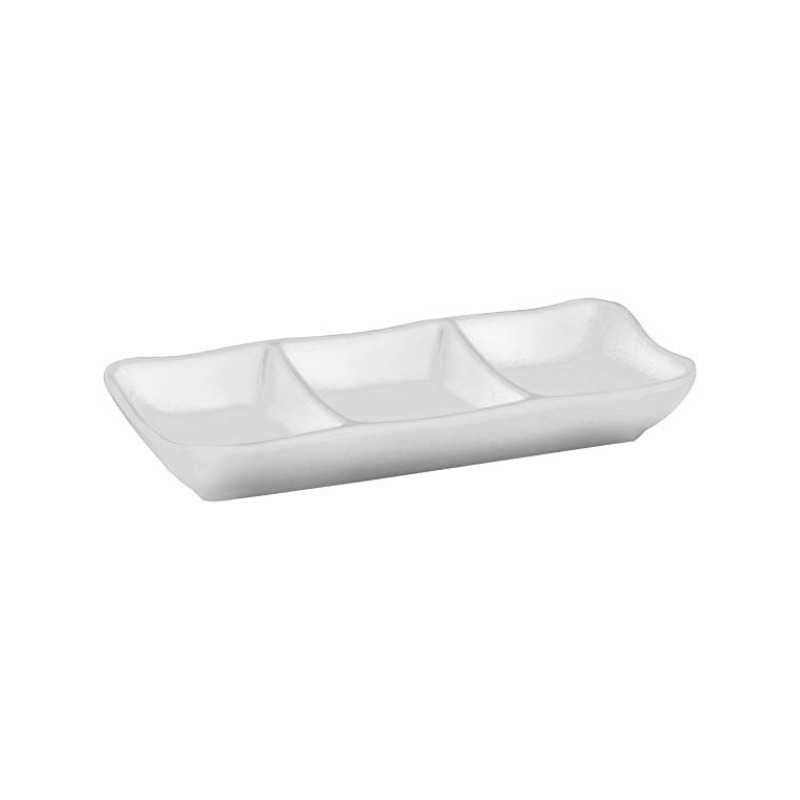 Triple Melamine Sauce Dish - 19 x 8 cm